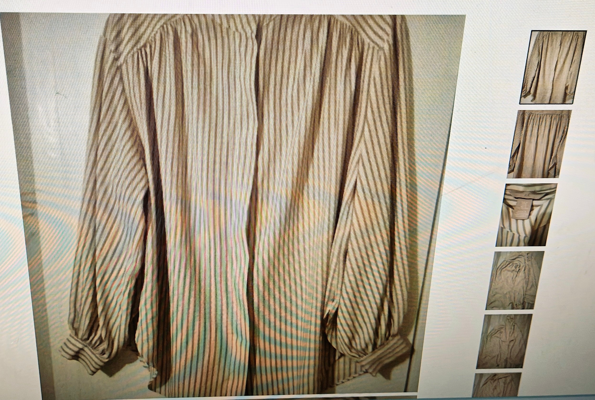 H&M women's stripe top size M long sleeves grunge boho work wear
