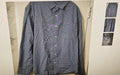 Izod men's shirt XL-17-17 1/2 36/37 blue/white checked long sleeves front pocket
