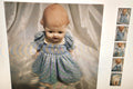 Vintage Green-eyed Porcelain Doll Mes 86 15"H 7"W w/camisole chain w/dress shoes
