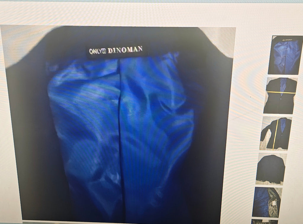 Only Dino Man dressy lined men's jacket size 50 100% wool
