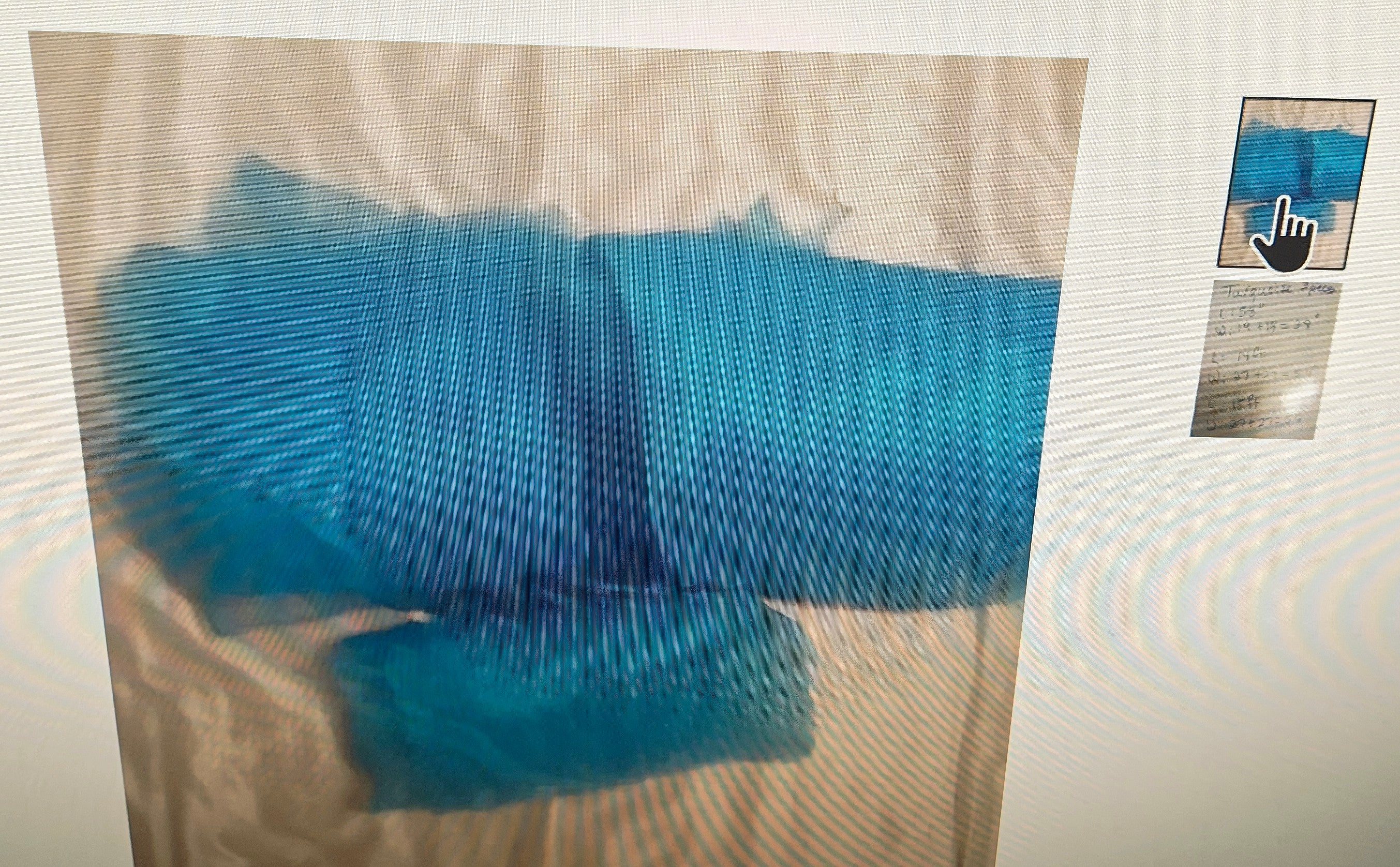 long sheered material turquoise