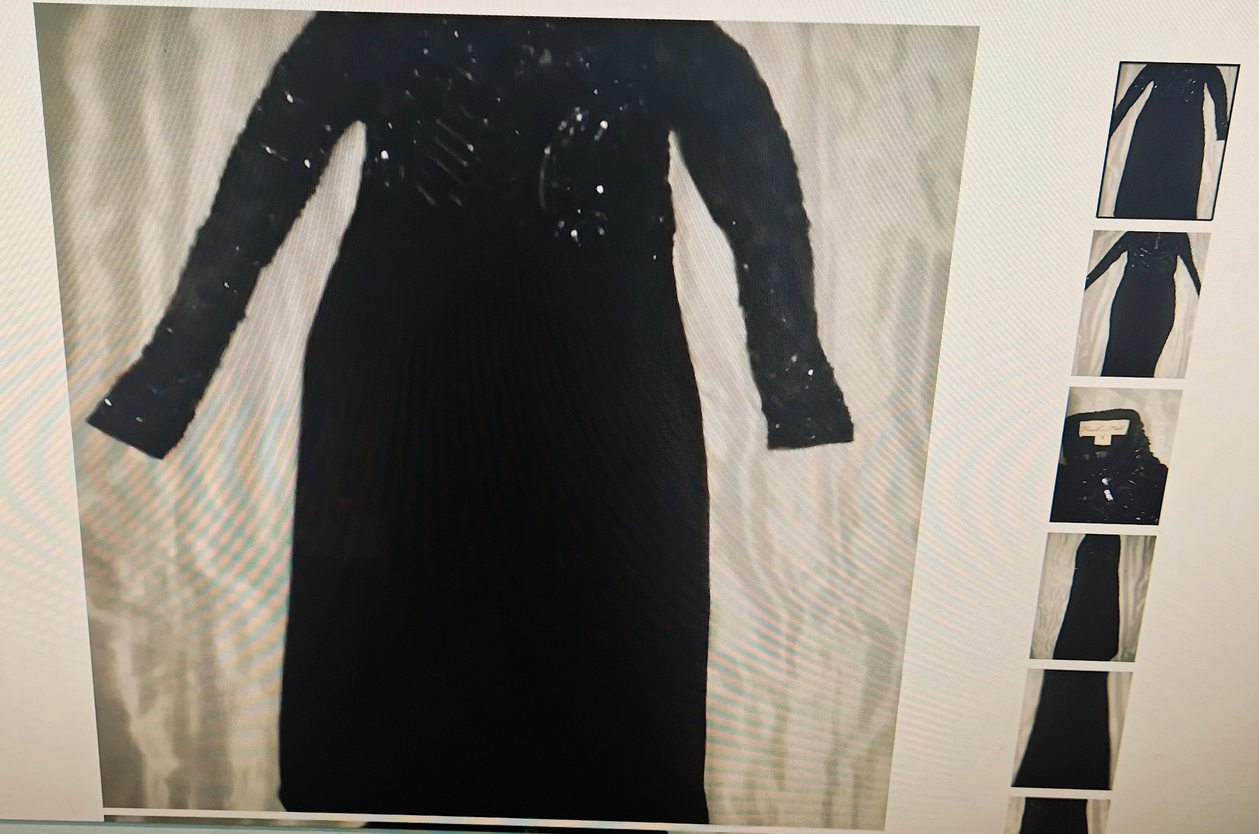 Frock and Frill black sequence long sleeves formal dress size 8
