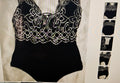 rue 21 women's teddy spaghetti strap size M black/silver embroidered sexy goth
