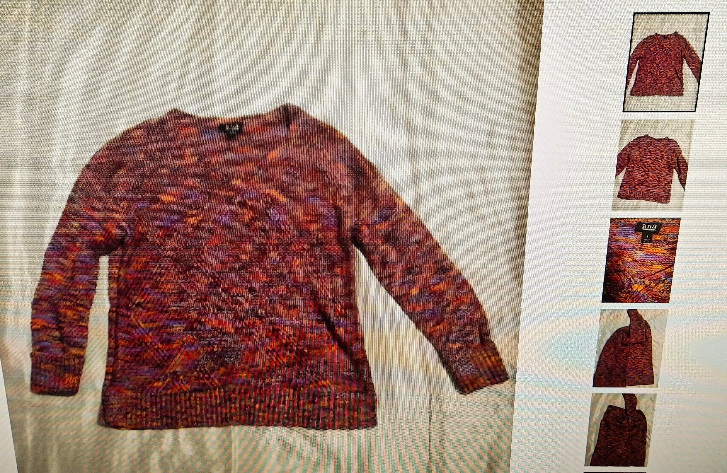 a.n.a women's multicolor sweater long sleeves round neck size S
