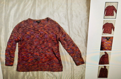a.n.a women's multicolor sweater long sleeves round neck size S
