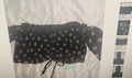 rue+ women's off the shoulder crop top black paisley w/long sleeves size 2X
