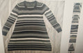 ultra flirt women's acrylic knit dress size S black/grey/white long sleeves
