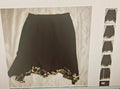 women's skirt lined chocolate brown size 14 flared at bottom area
