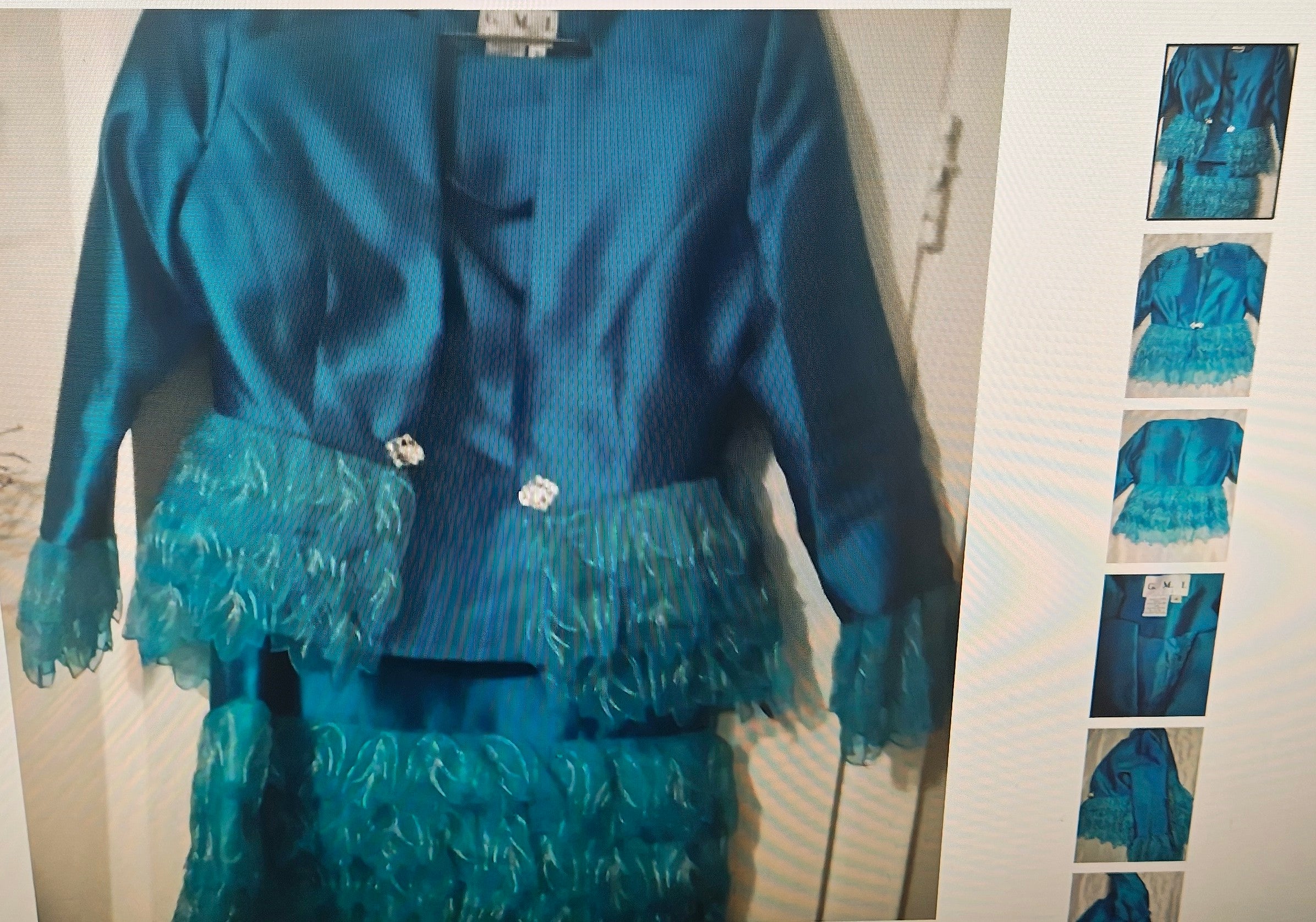 G.M.I. ladies 3-piece skirt set blue size 8 fancy wear
