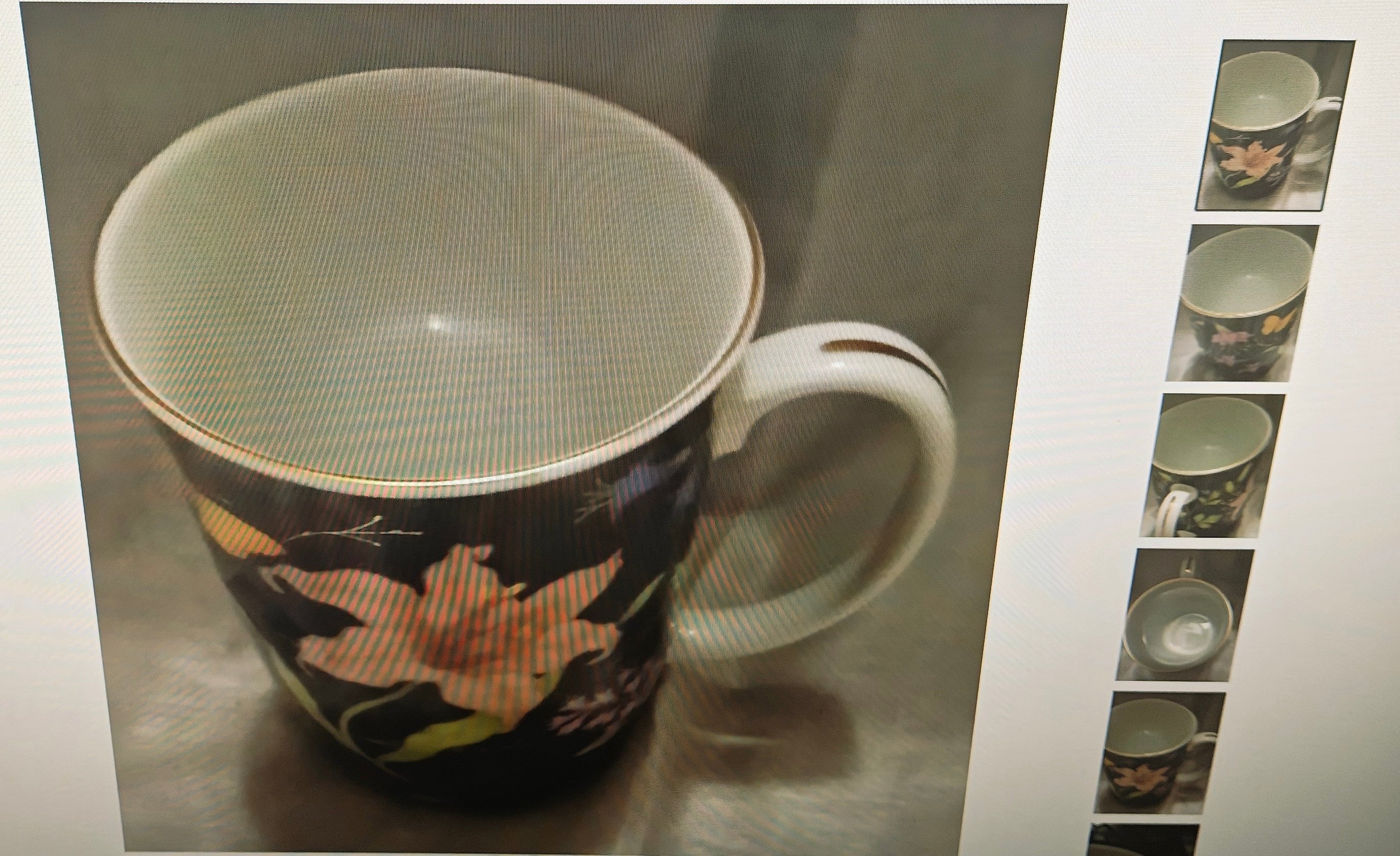 Otagiri Replacement Floral Black Ceramic Mug

