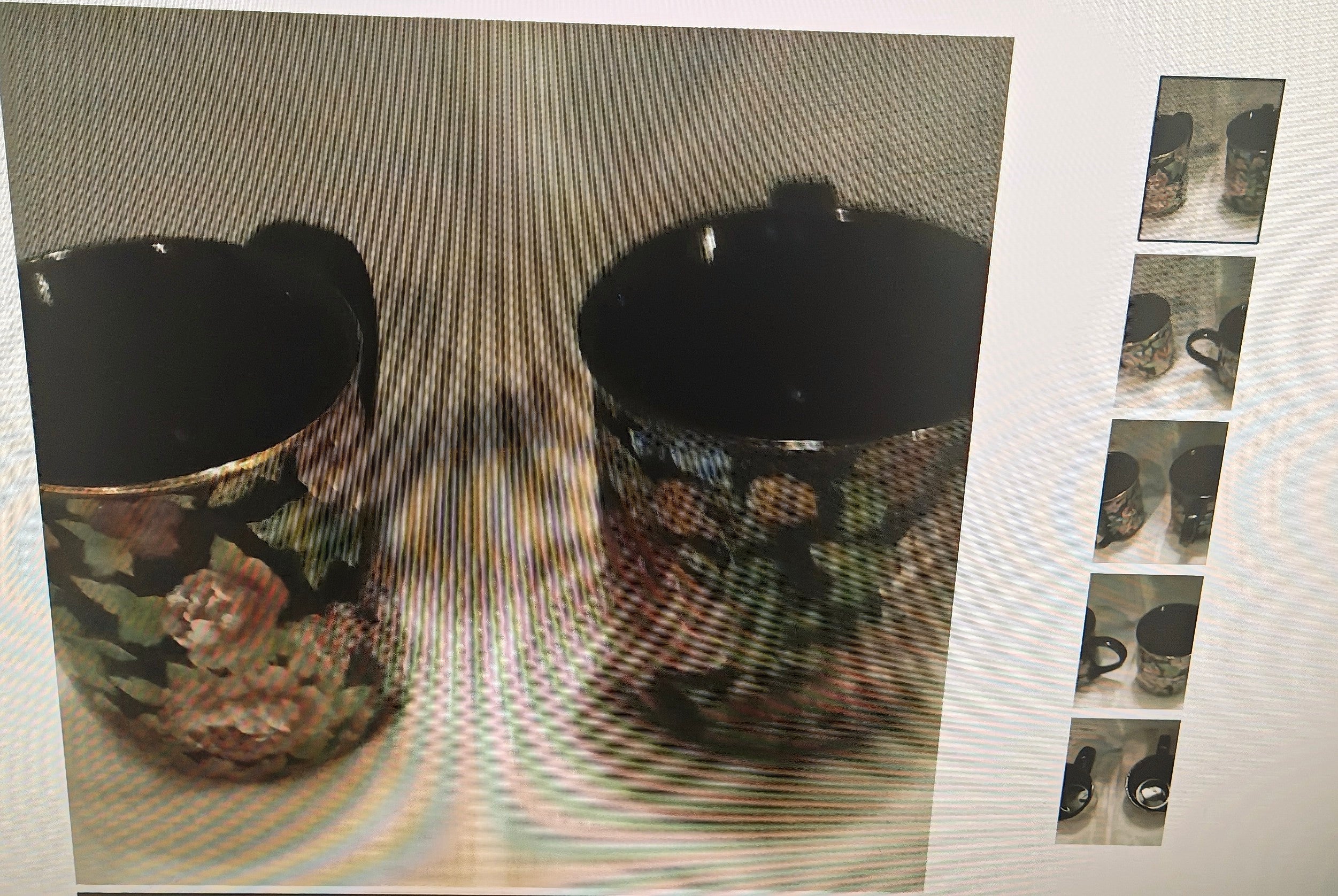 Otagiri Tavistock Floral Garden 2 Black Ceramic Mugs
