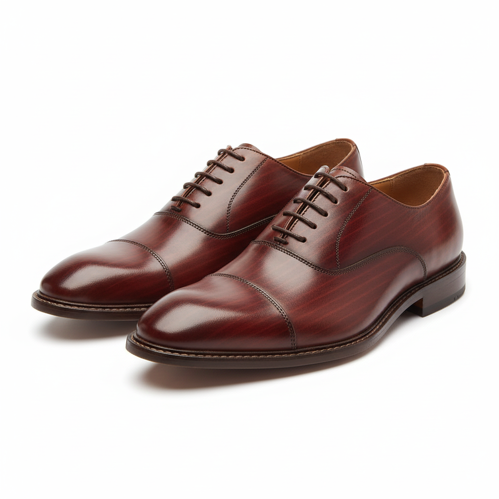 Stock photo for Joseph Abboud Rich Brown Mens Leather Oxfords